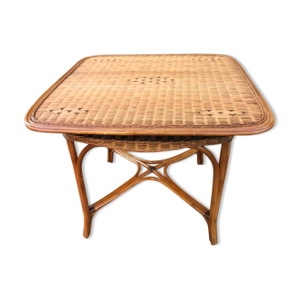 Vintage rattan table
