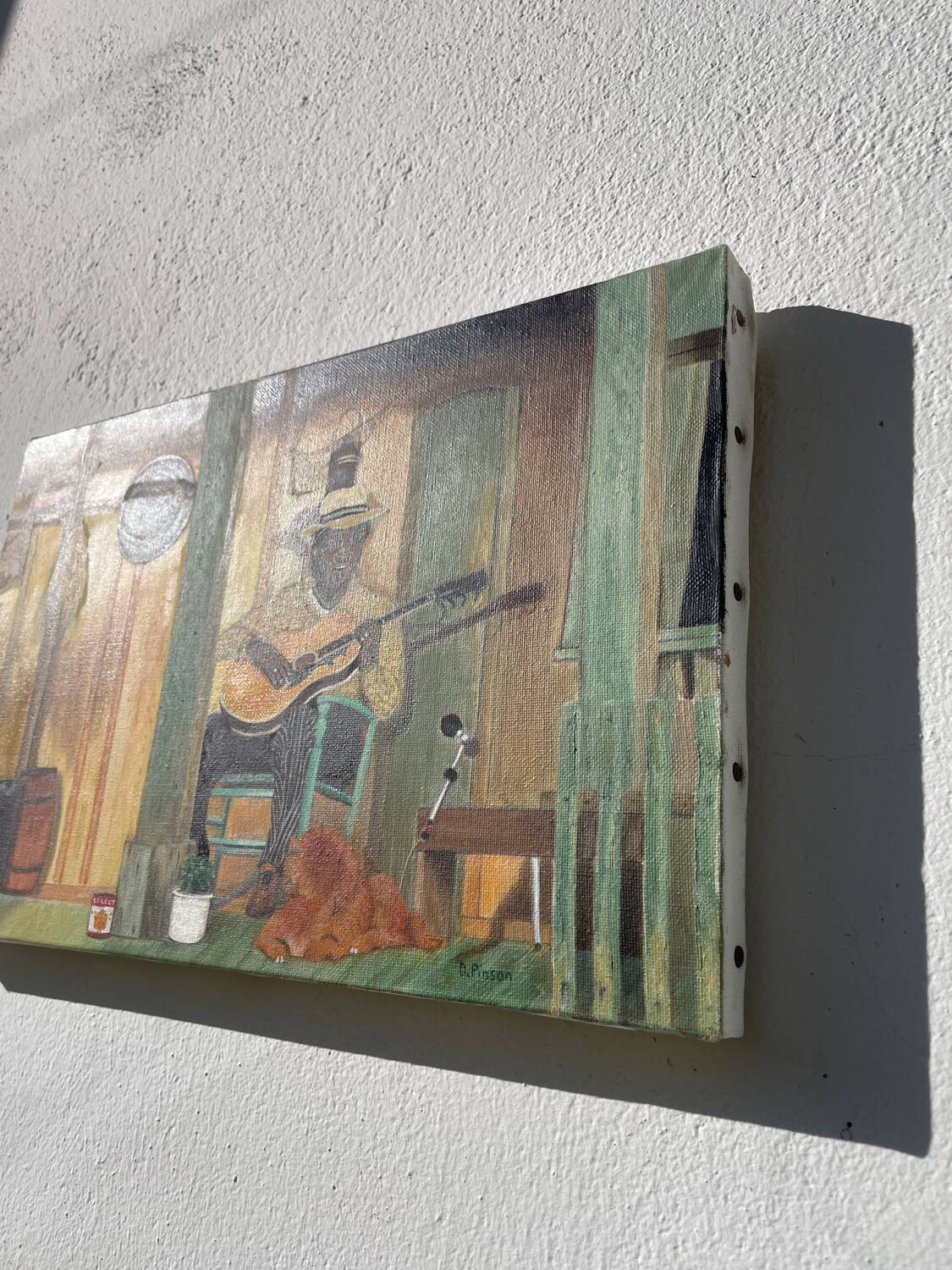 Tableau d’un guitariste signé Pinson