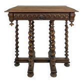 Walnut table in the Louis XIII style.