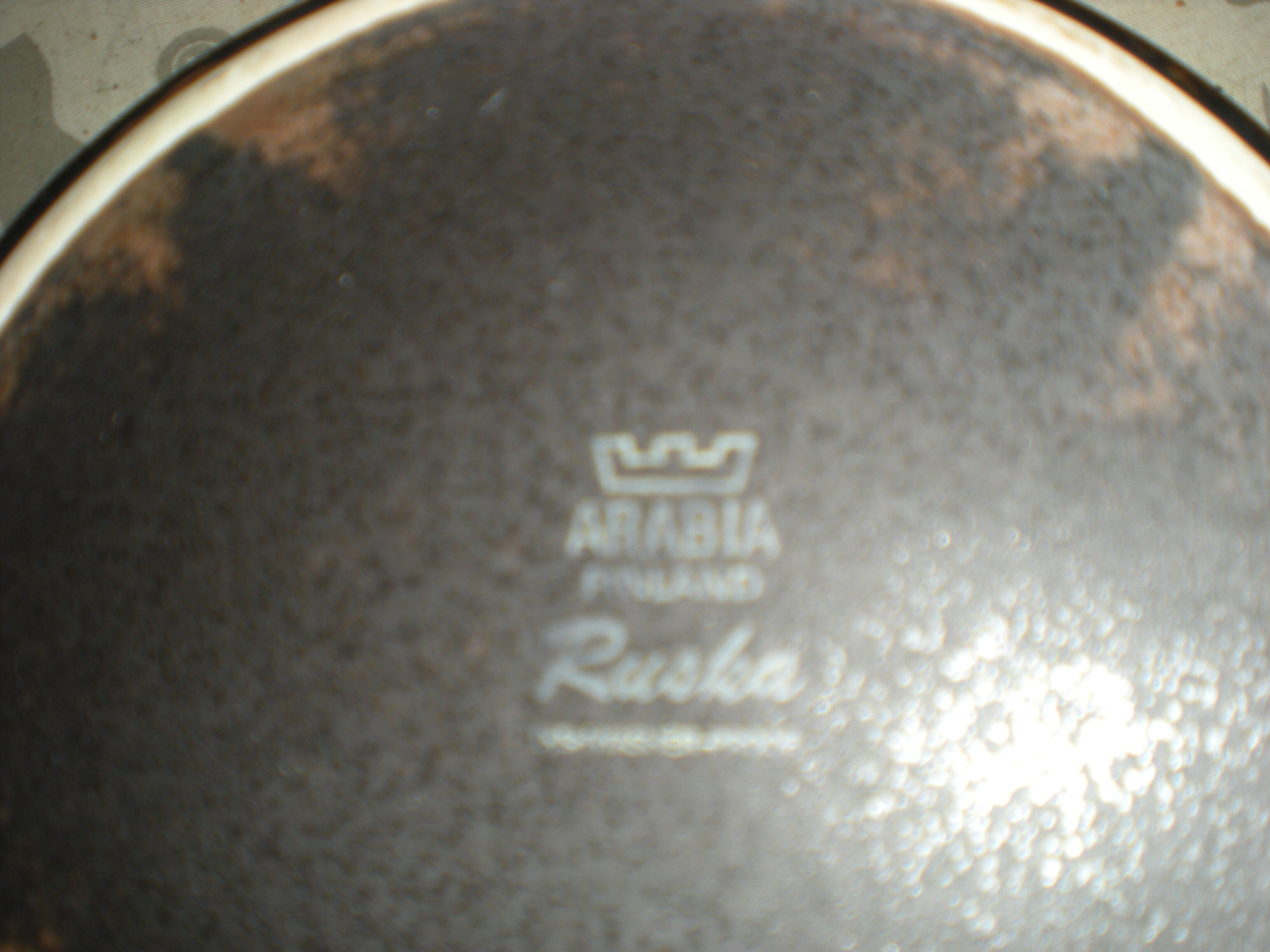 Arabia finland ruska collection signed teapot