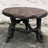 Raw wood coffee table