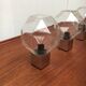 German Vintage Lamps Space Chrome and Glass by Motoko Ishii for Staff
