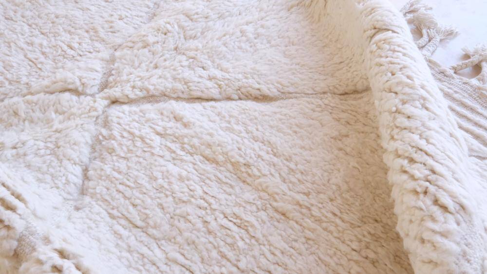 Tapis Blanc Beni Ourain - 297 x 224 cm