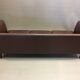 3-seater brown leather sofa Scandinavian design 1960.