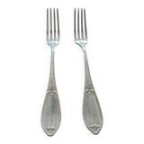 Orbrille - 2 table forks in the crossed ribbons model - in silver-plated metal