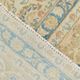 Sky Blue Hand Knotted Antique Vintage Persian Tabriz Rug, 293x407 Cm