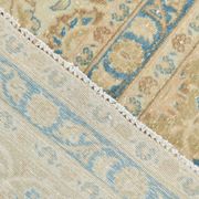 Sky Blue Hand Knotted Antique Vintage Persian Tabriz Rug, 293x407 Cm