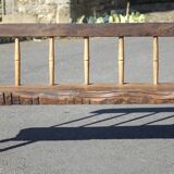 Large vintage wooden bench, old wooden bench, handcrafted bench, brutalist, entrance hall