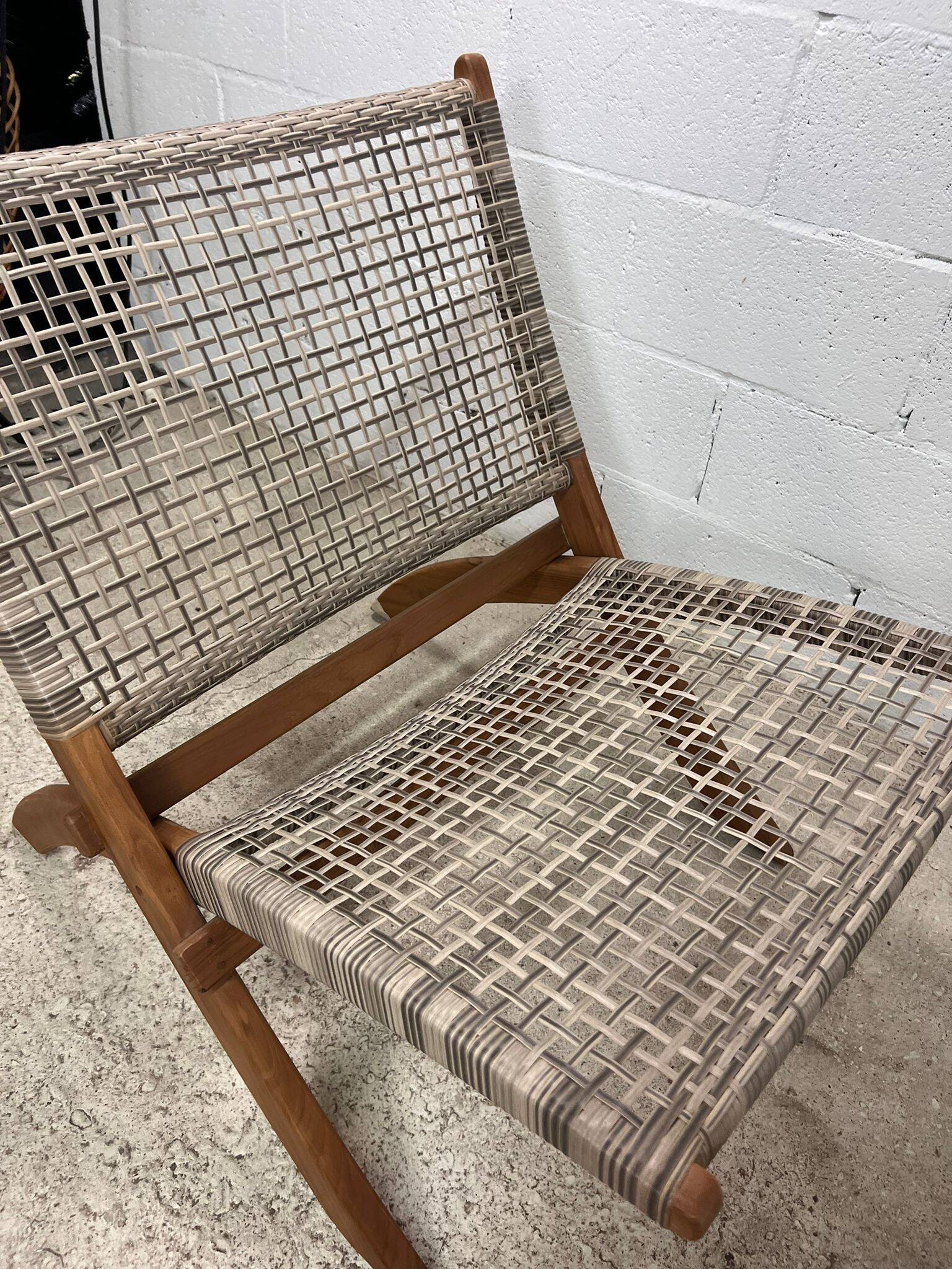 Chaise longue / fauteuil / monoplace rétro en rotin