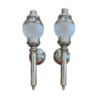 Old pair of torch sconces