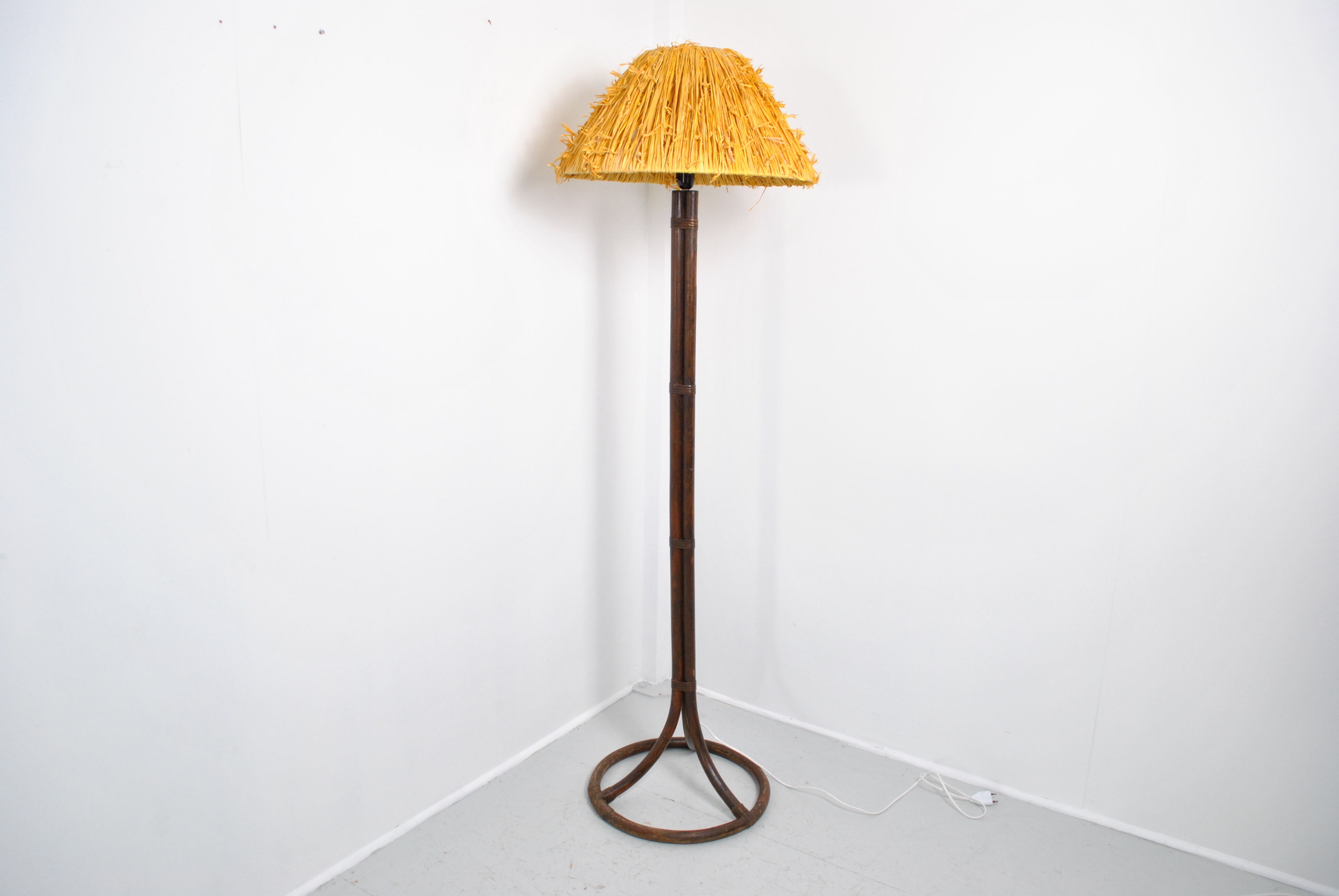 Rattan floor lamp 1970