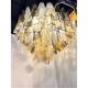 Venetian Amber and Fumè Multicolor “Rondini” Murano Glass Chandelier