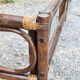 Double bed bamboo and rattan, vintage, 60s