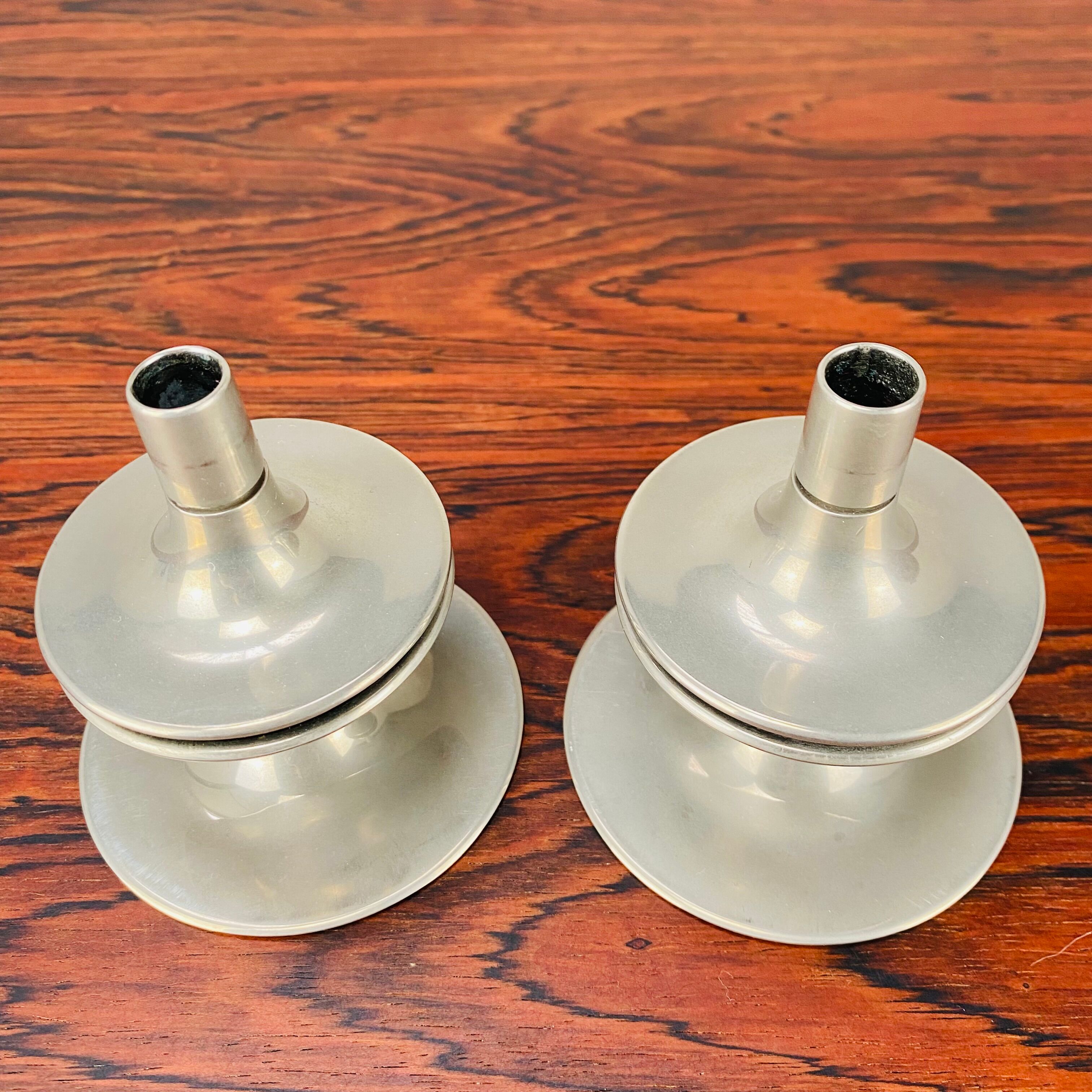 Paire de bougeoirs Fritz Nagel vintage