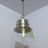Vintage a. brotto hanging glass lamp esperia 1970s