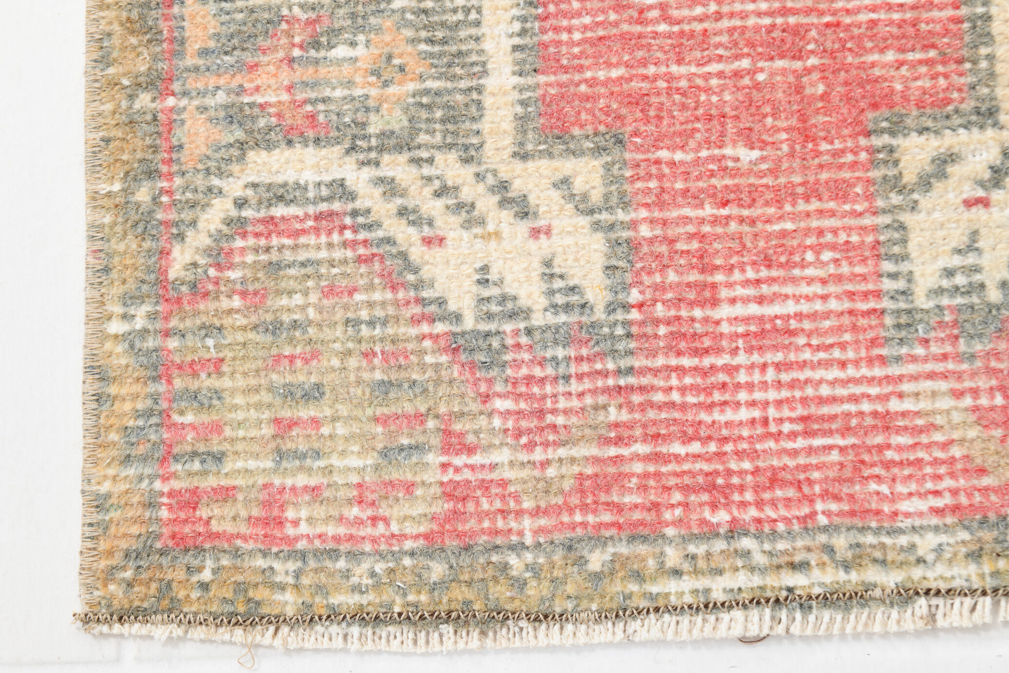 Red vintage door mat rug