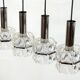 Ancien Luminaire Suspension 4 Lumières Vintage Style Kinkeldey 60's 70's