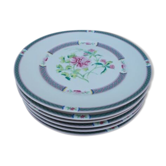 6 flat plates Limoges The porcelain of the Unicorn Imperial China