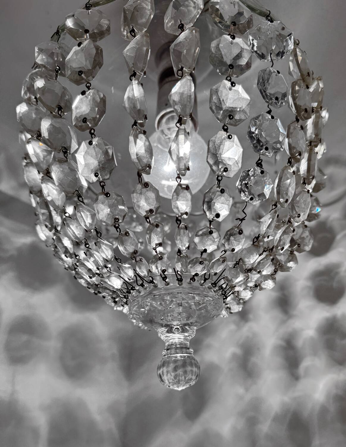 50s crystal hot air balloon ceiling light