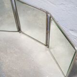Vintage beveled triptych barber mirror