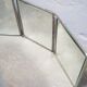 Miroir de barbier triptyque biseauté vintage