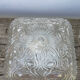Square wall lamp in vintage transparent glass