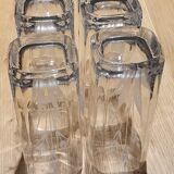 6 crystal glasses engraved ears