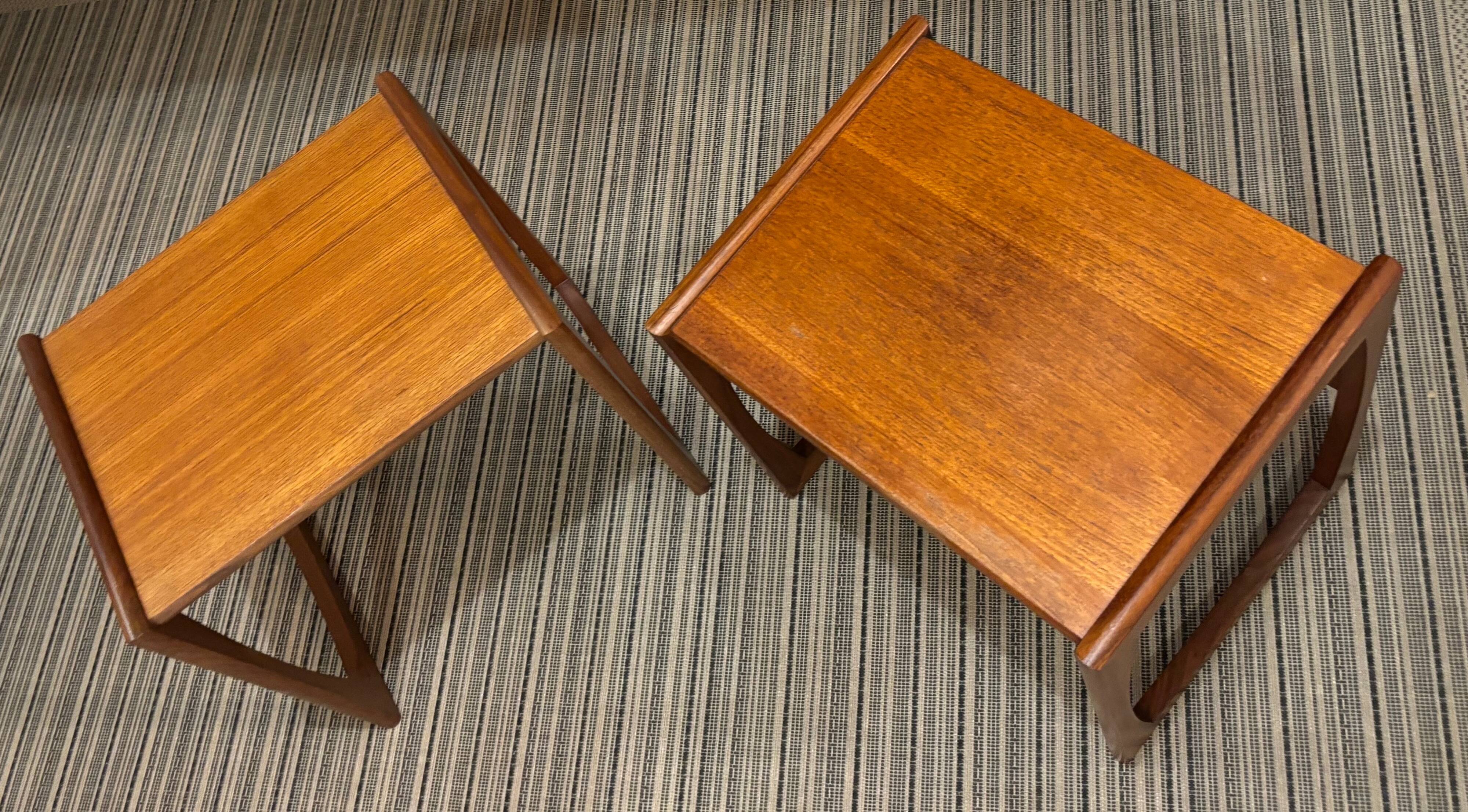 Pair of Scandinavian teak bedside tables