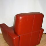 Art deco leather armchair, 1960s