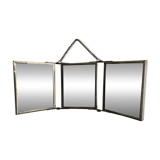 Miniature triptych mirror, illustration of the 1900 World's Fair