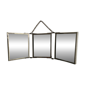 Miroir triptyque miniature, illustration exposition universelle de 1900