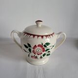 Sarreguemines earthenware sugar bowl, Epernay pattern
