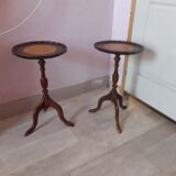 Pair of pedestal tables
