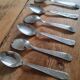 Set of 6 spoons in vintage stainless steel