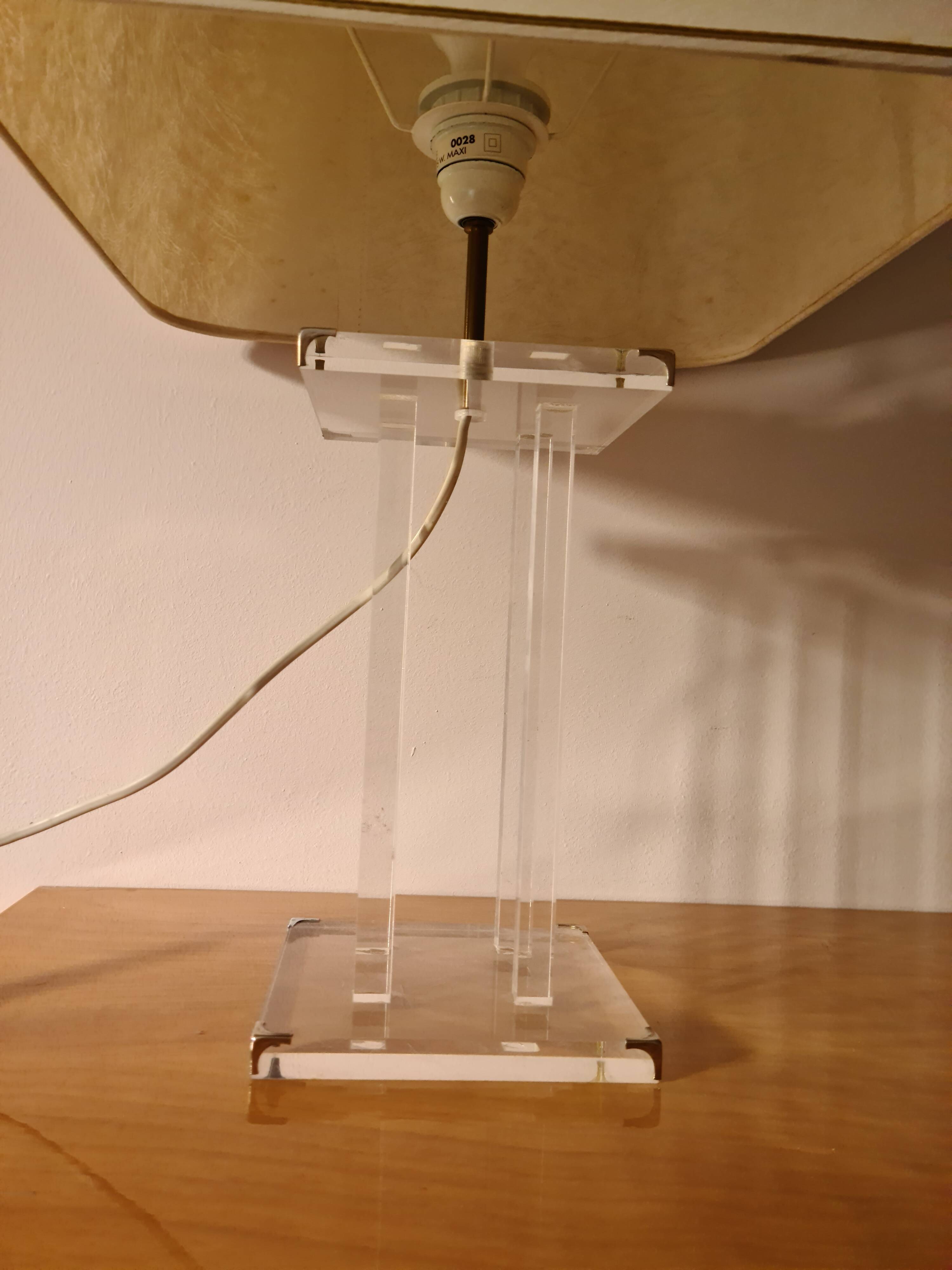 70's plexiglass lamp by David Lange
