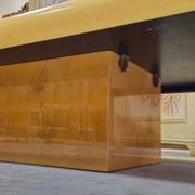 Design coffee table in maple – marquetry top – 1970s vintage style