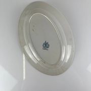 Oval ironstone plate model "Laurels" by Moulins des Loups - Hamage, 1900