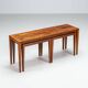 Severin Hansen large set of 3 nesting tables in rosewood Haslev Denmark 1960