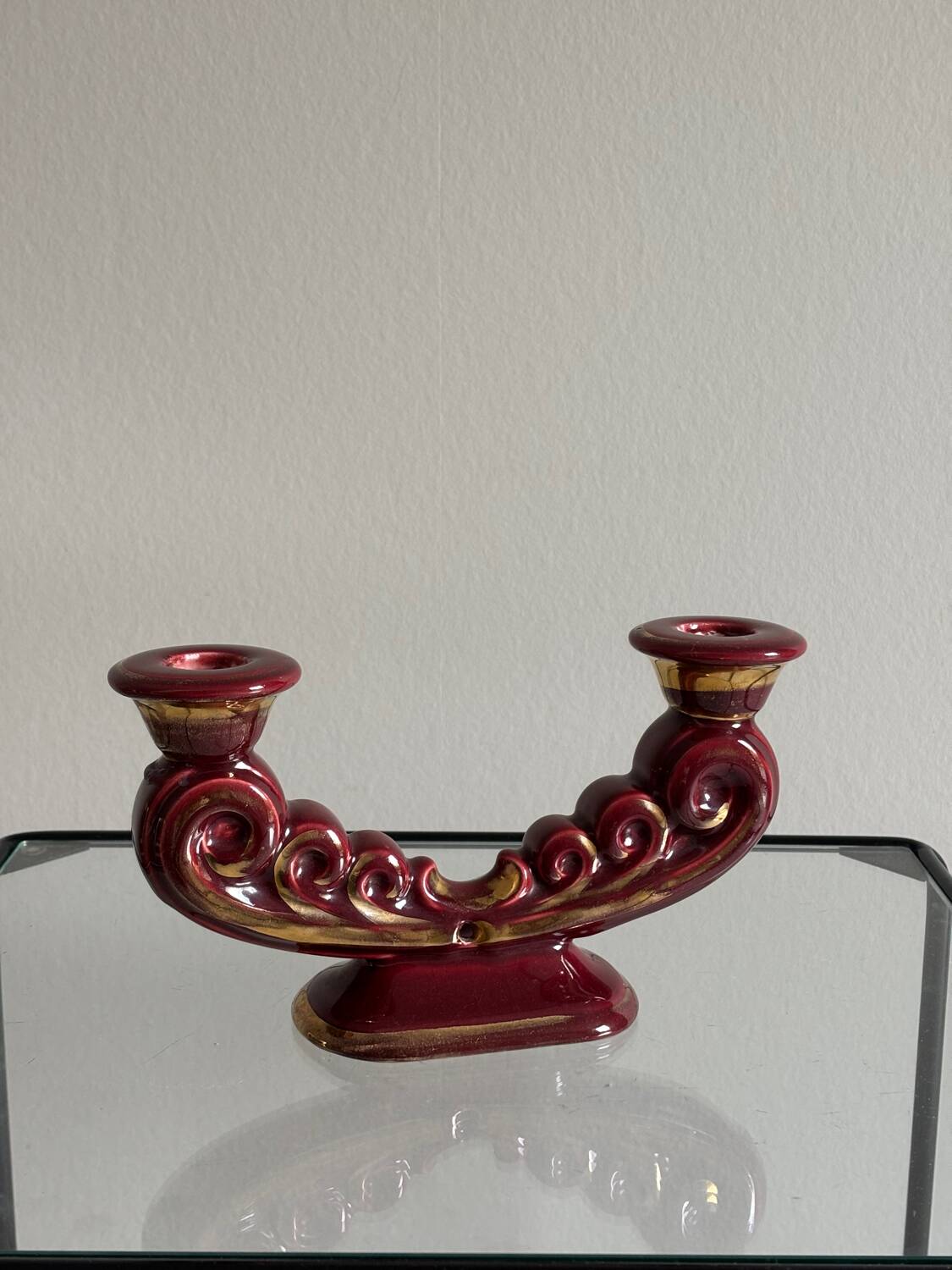 Art Deco ceramic candlestick