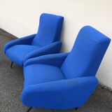 Vintage 60s Design Blue Armchairs
