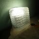 Pressed glass ceiling light, porcelain socket