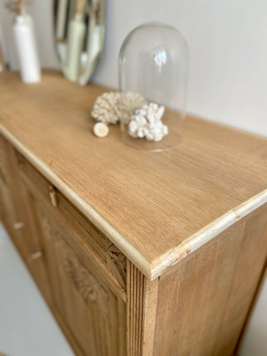 Grand buffet Art Déco en chêne massif - Enfilade vintage