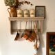Antique wooden wall shelf