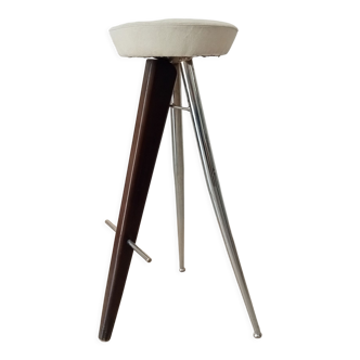 Tabouret haut tripode vintage années 60/70