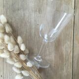 5 engraved glass foot glasses