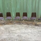 Chairs in plexiglas with chrome metal base