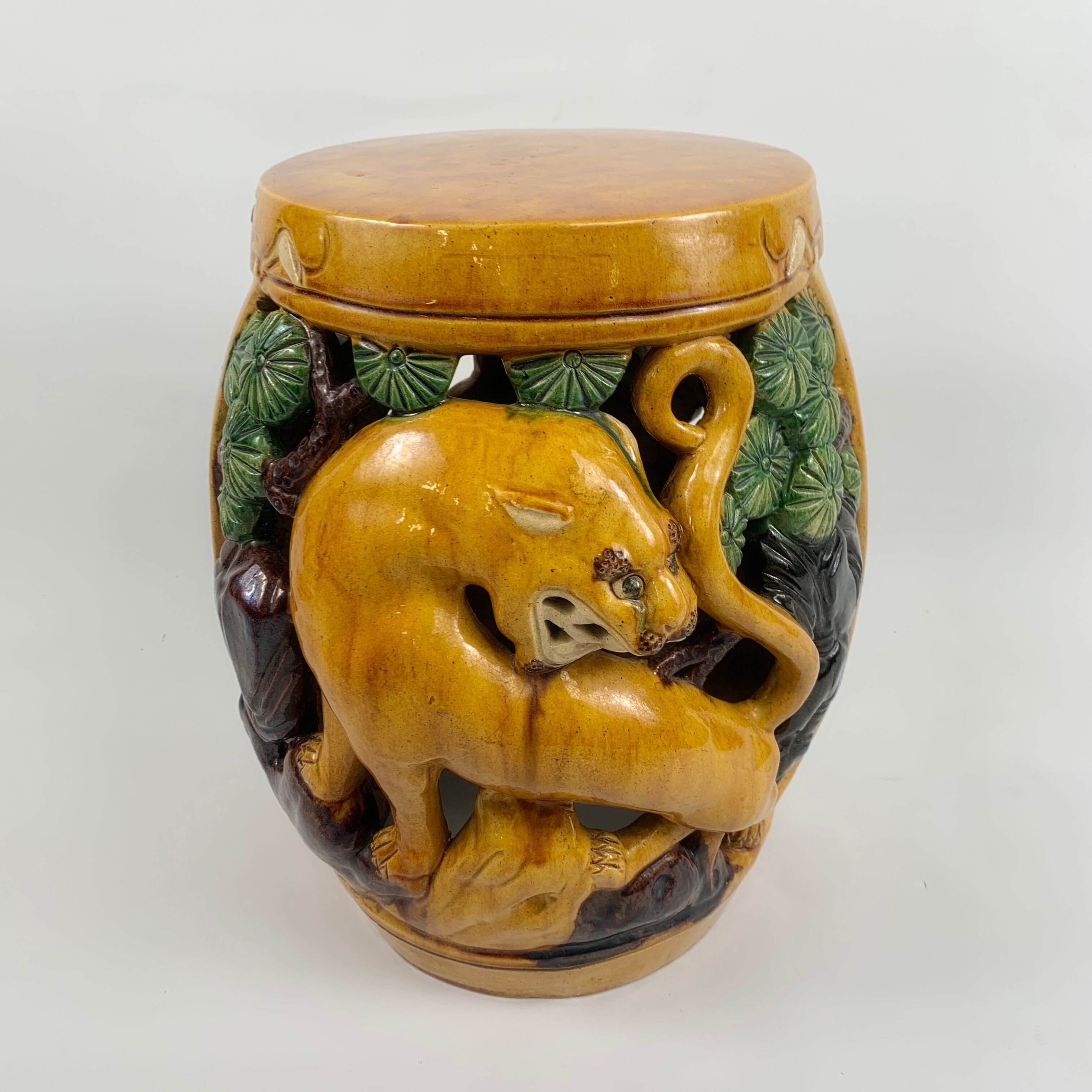 Ceramic garden stool Sancai china early twentieth century