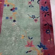 Antique chinese carpet art deco handmade 79cm x 134cm 1920s