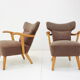 Paire de fauteuils en chêne des années 1940 par Krasna Jizba, Tchécoslovaquie