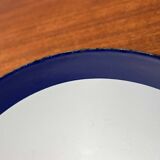 Modern blue enamel bowl from the mid-century by Kaj Franck for Finel, Finland, 1960s.
